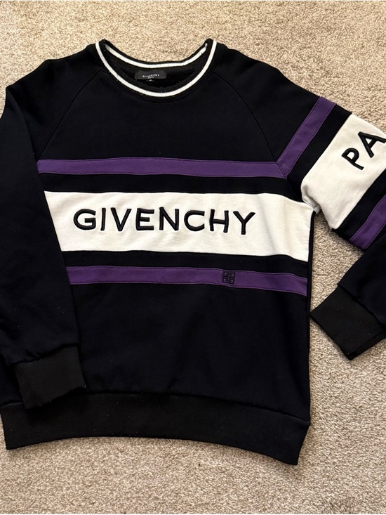 Givenchy Other - Givenchy Black, White & Purple Logo Crewneck Sweatshirt